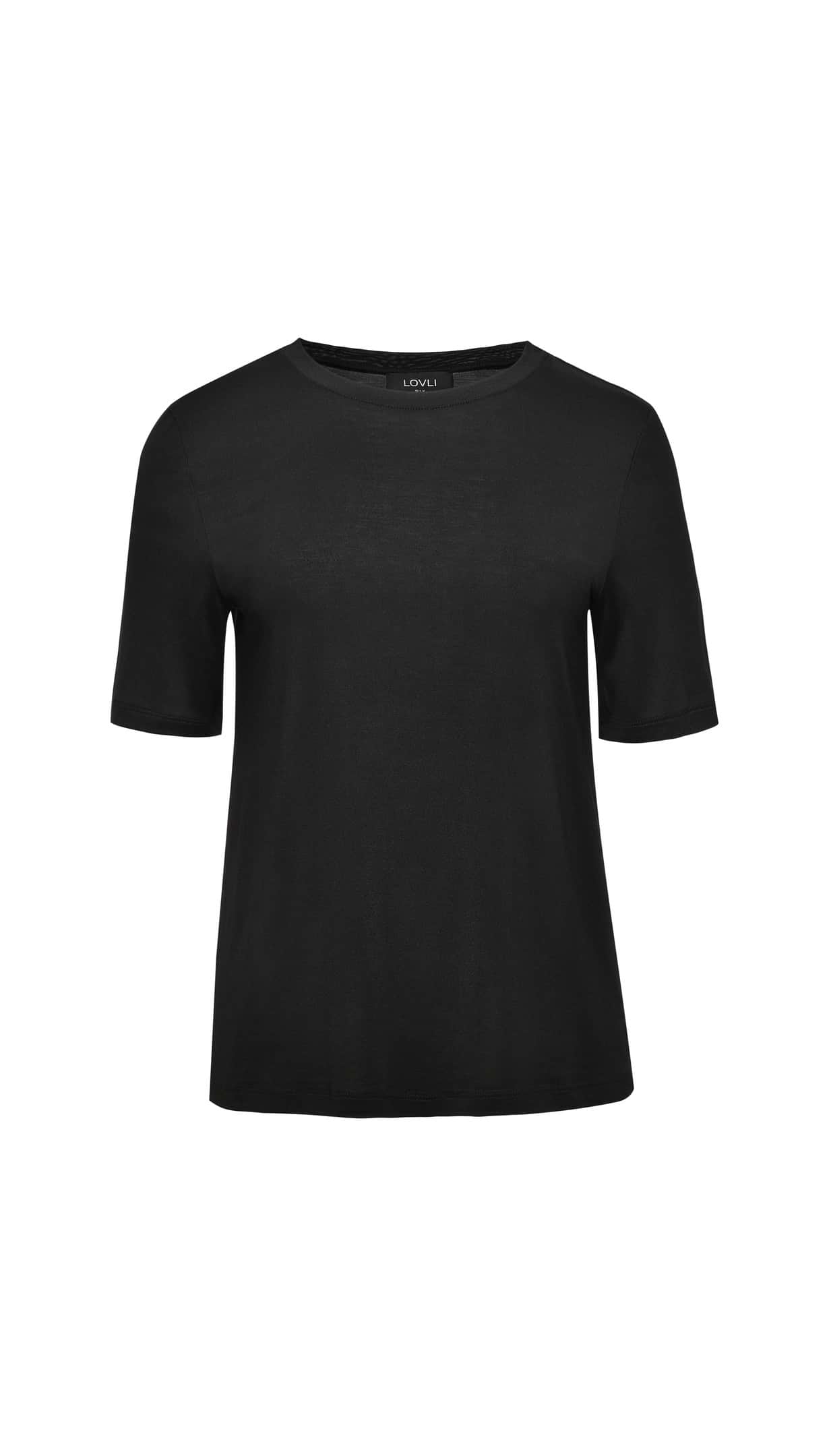 Jedwabny T-shirt black