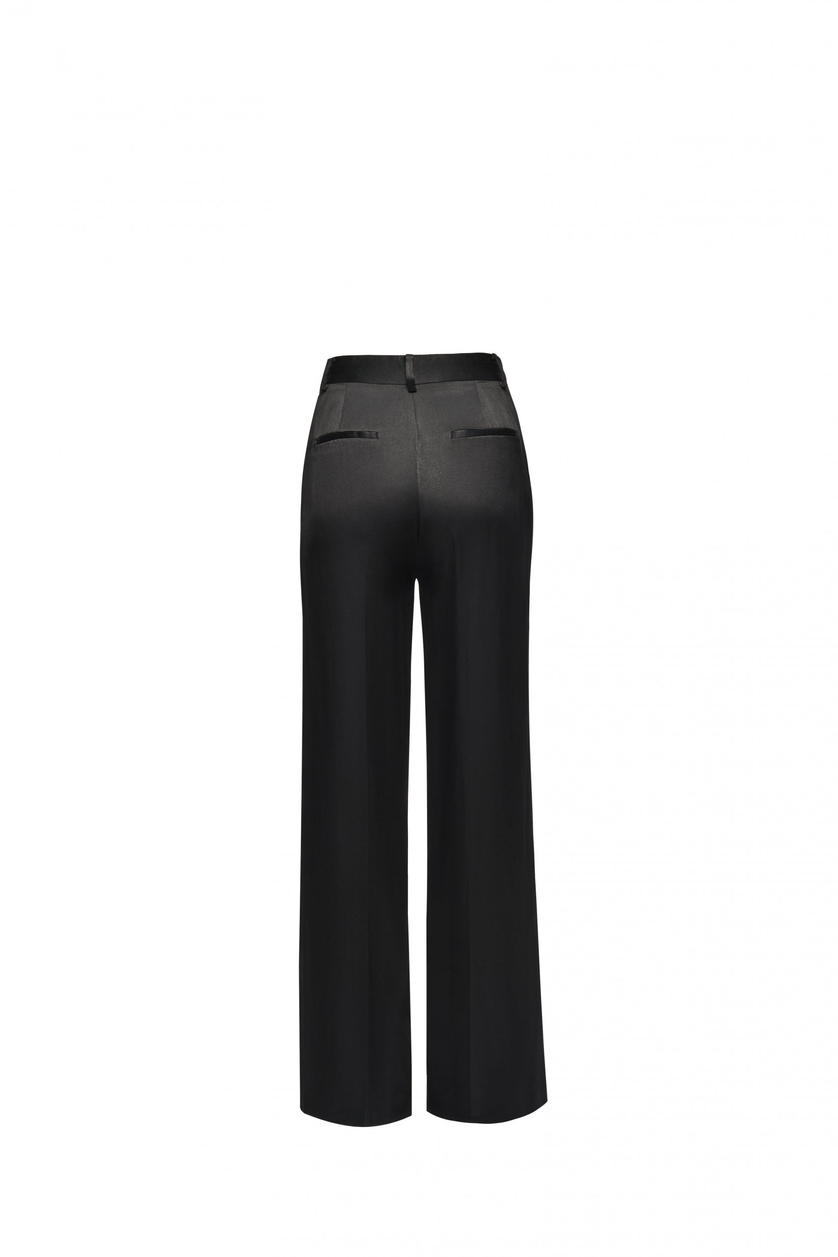 Jedwabne spodnie garniturowe black