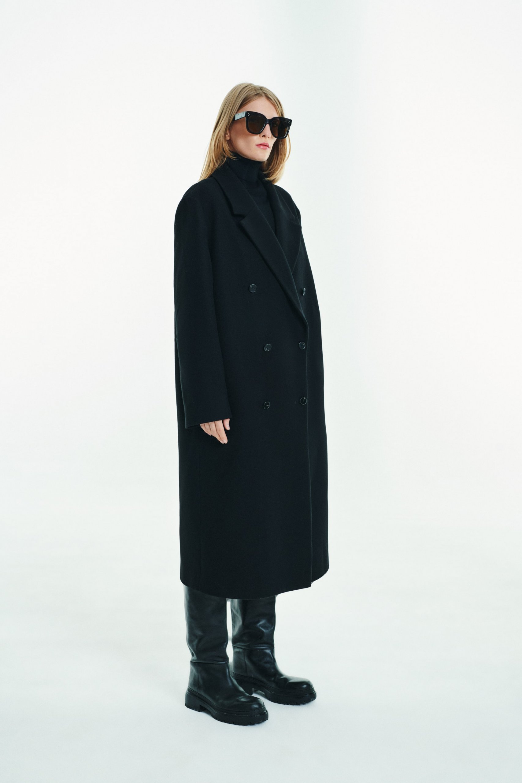 Long Woolen Black Coat