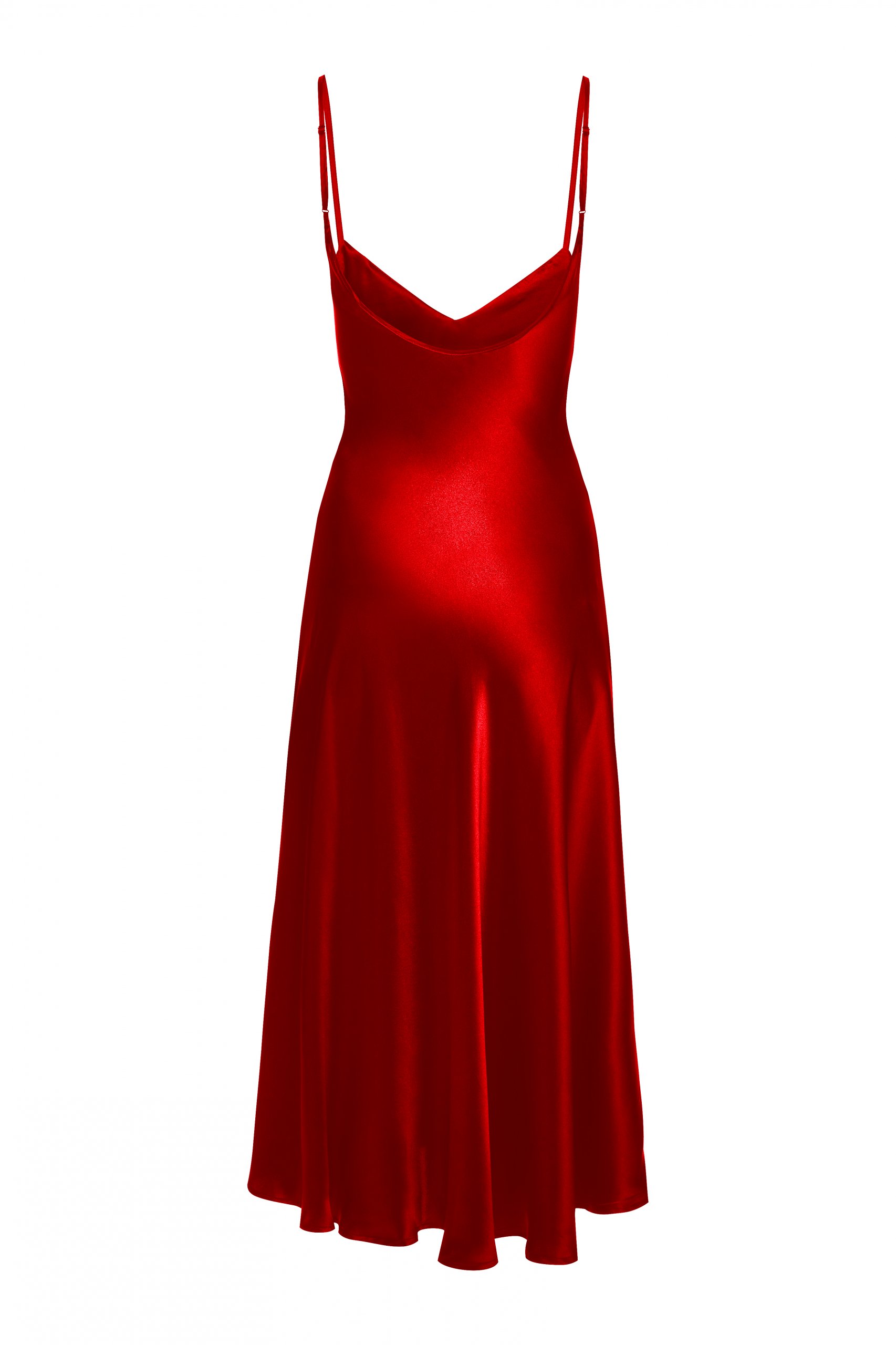 Jedwabna sukienka maxi red