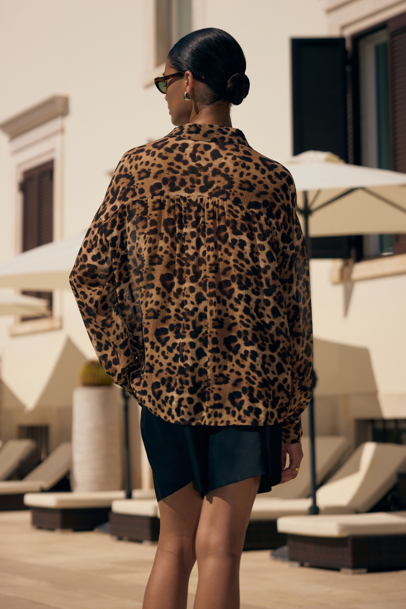 SILK SHIRT IN LEO PRINT