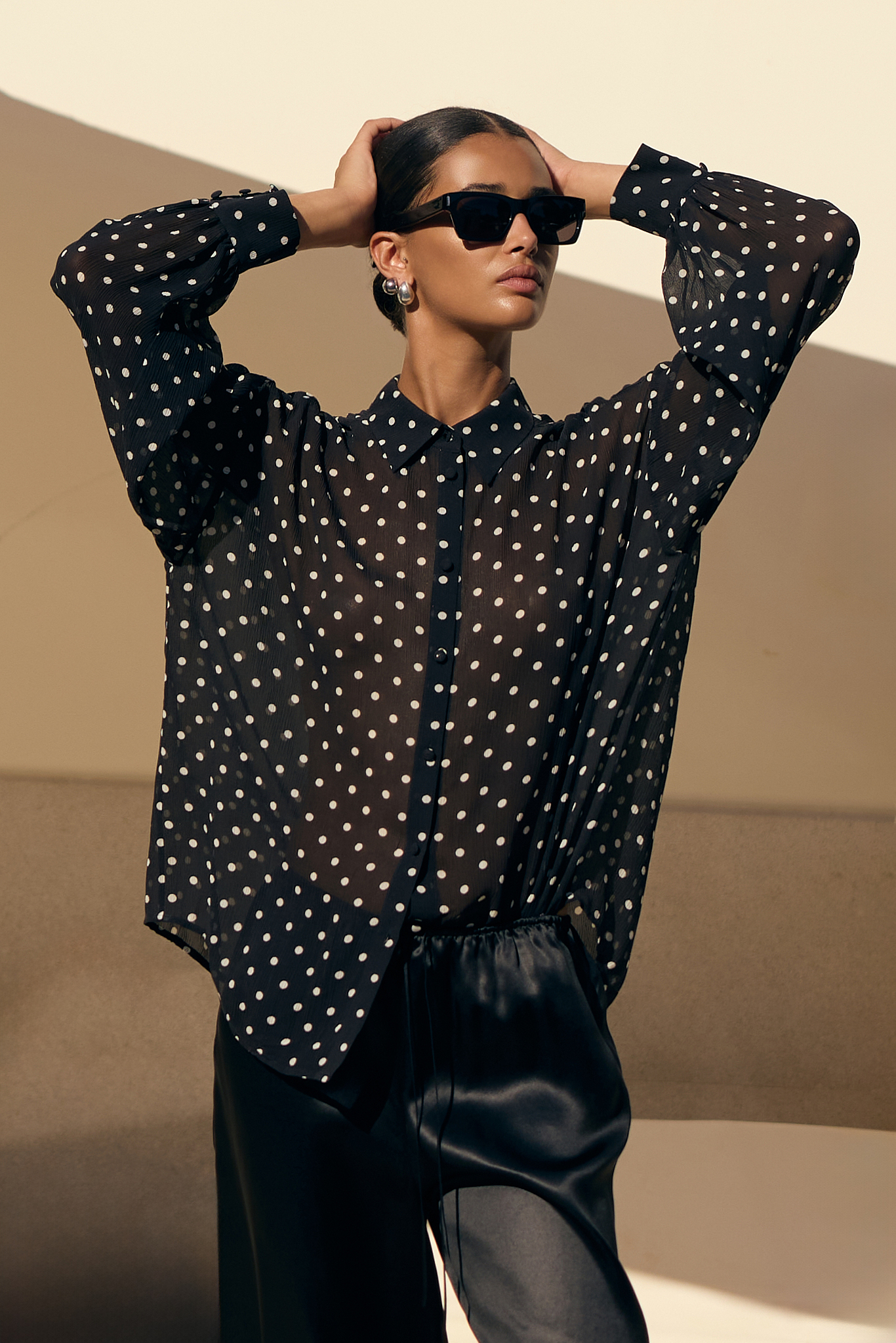 SILK SHIRT IN POLKA DOT