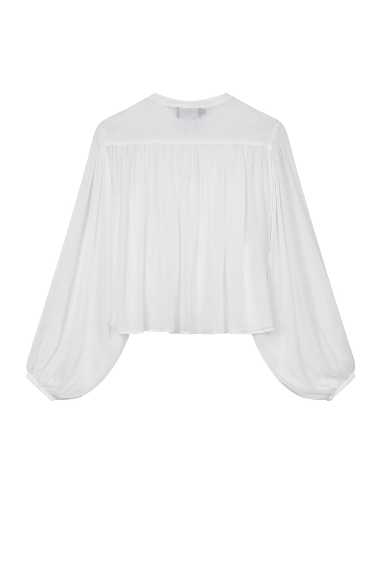 SILK BLOUSE WITH KIMONO SLEEVES IN ECRU