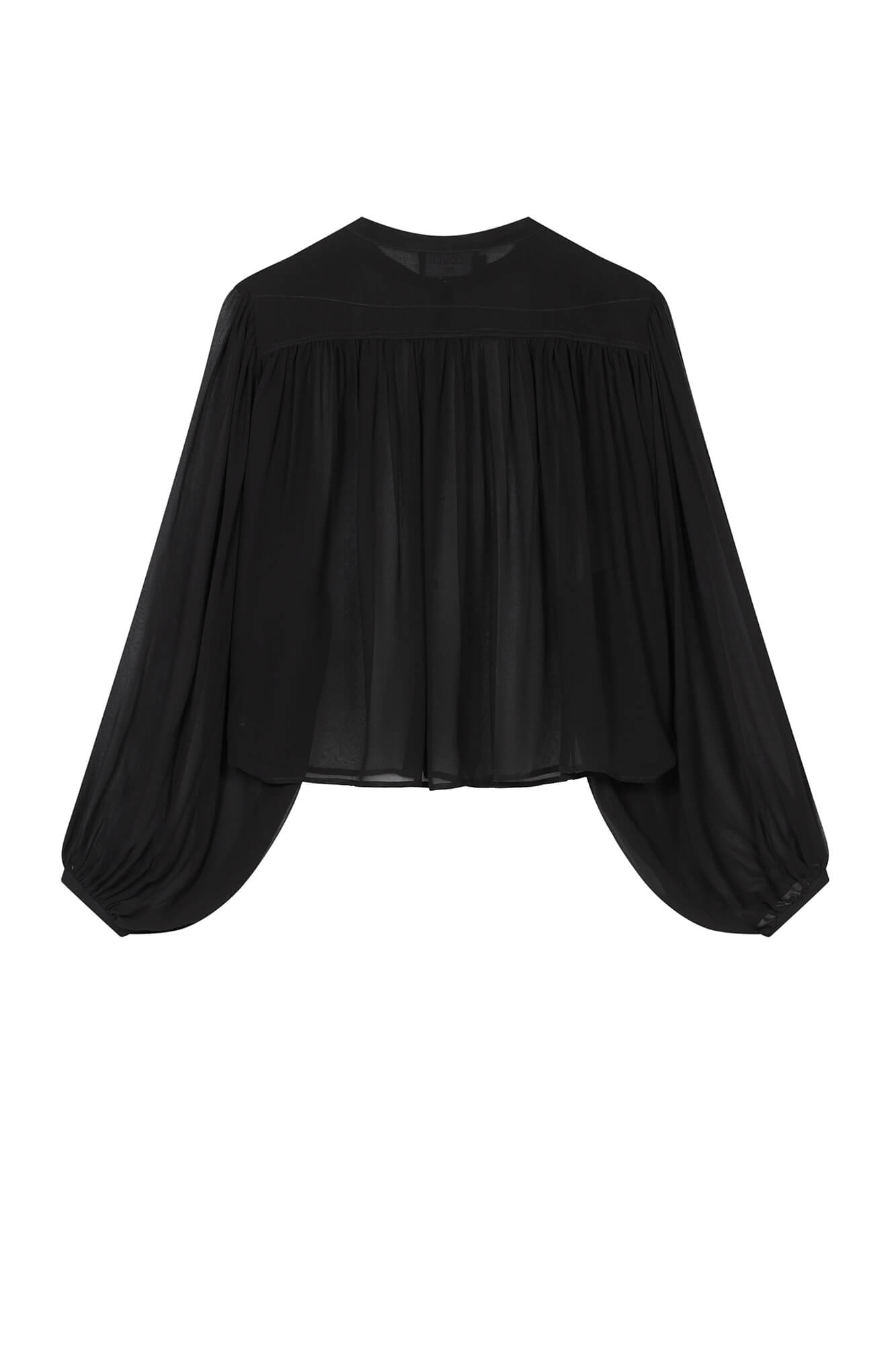 SILK BLOUSE WITH KIMONO SLEEVES IN BLACK