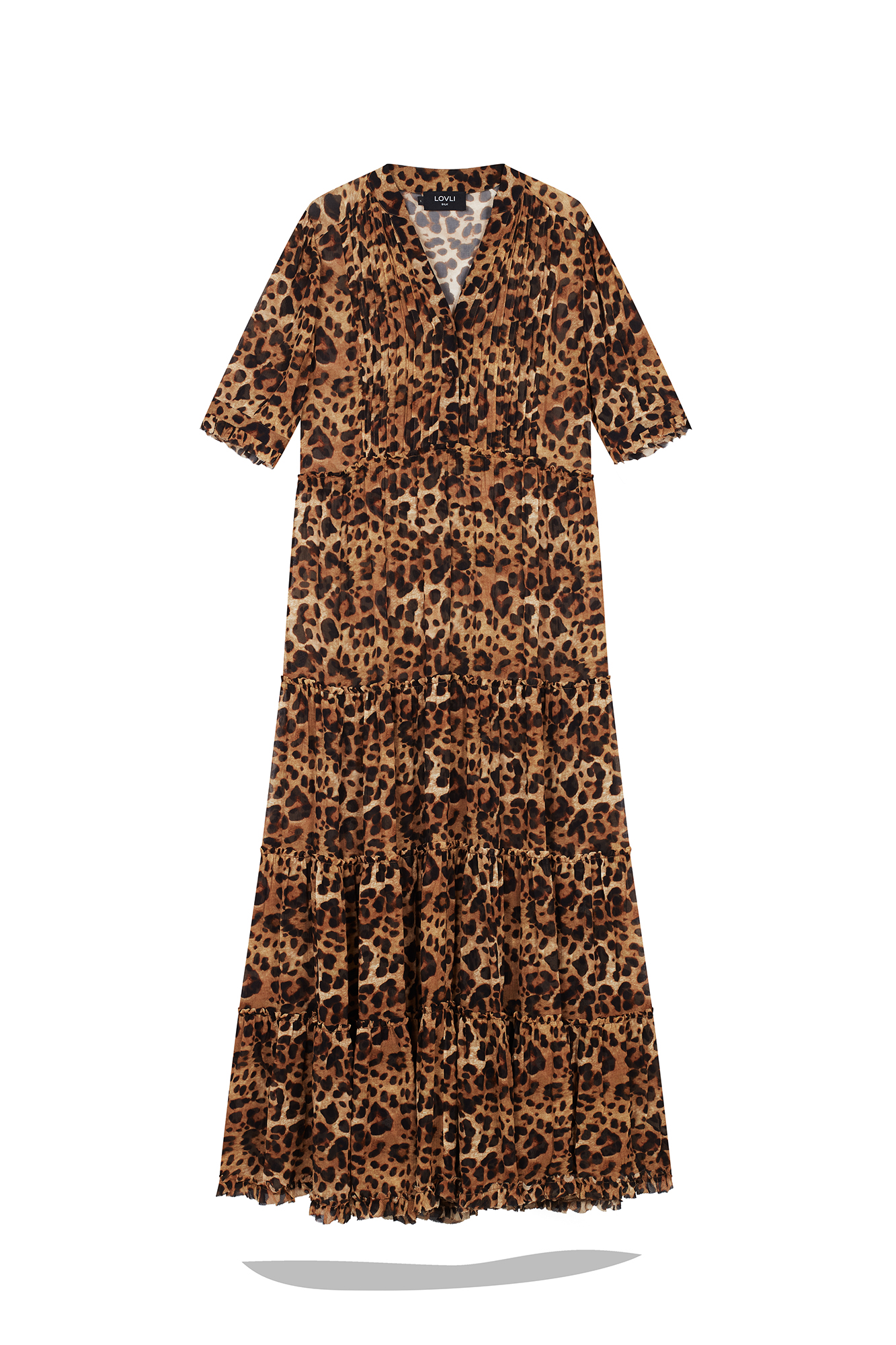 SILK DRESS IN LEO PRINT