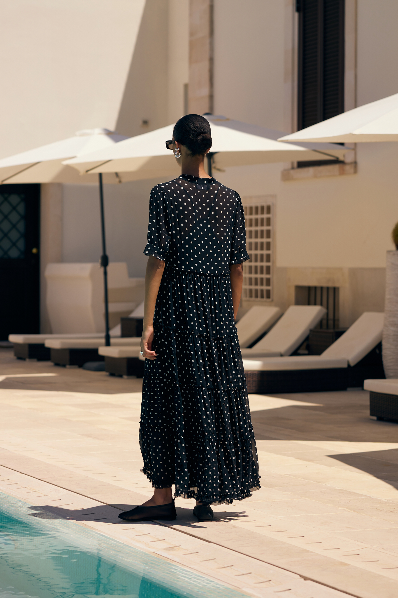 SILK DRESS IN POLKA DOT