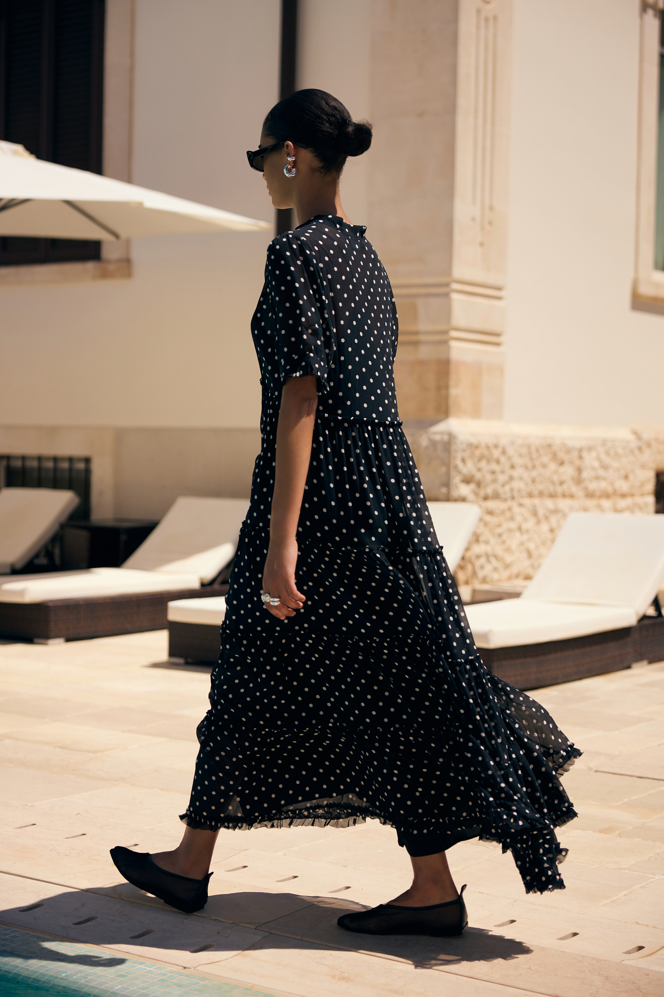 SILK DRESS IN POLKA DOT