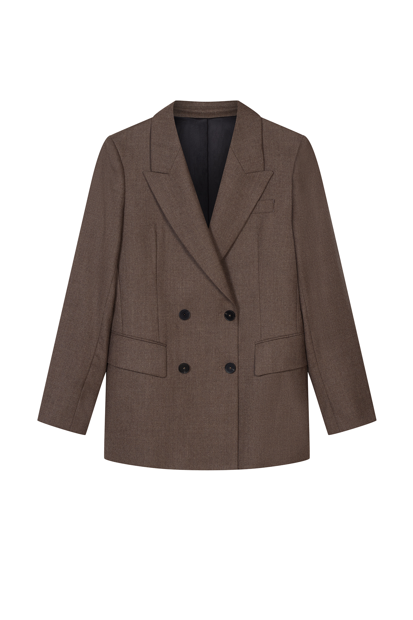 WOOL SUIT BLAZER IN BROWN