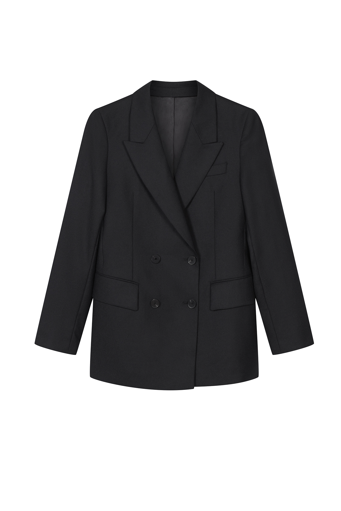 WOOL SUIT BLAZER IN BLACK