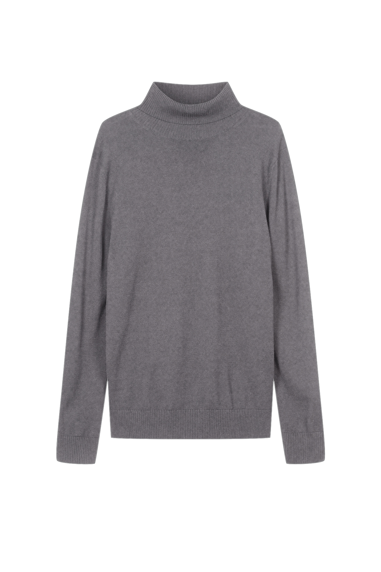 MEN'S WOOL TURTLENECK WITH SILK IN GREY