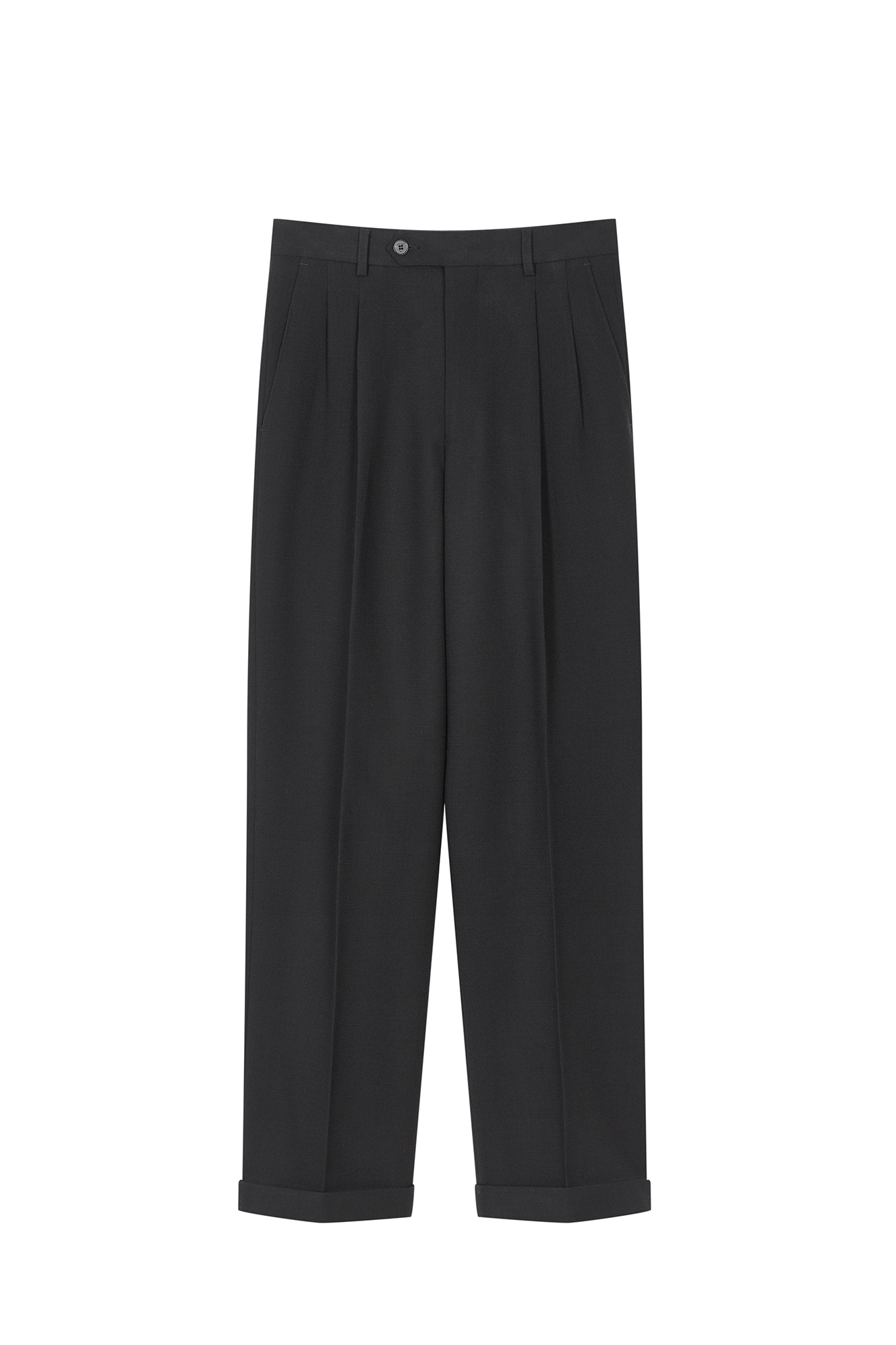 CLASSIC WOOL TROUSERS IN BLACK