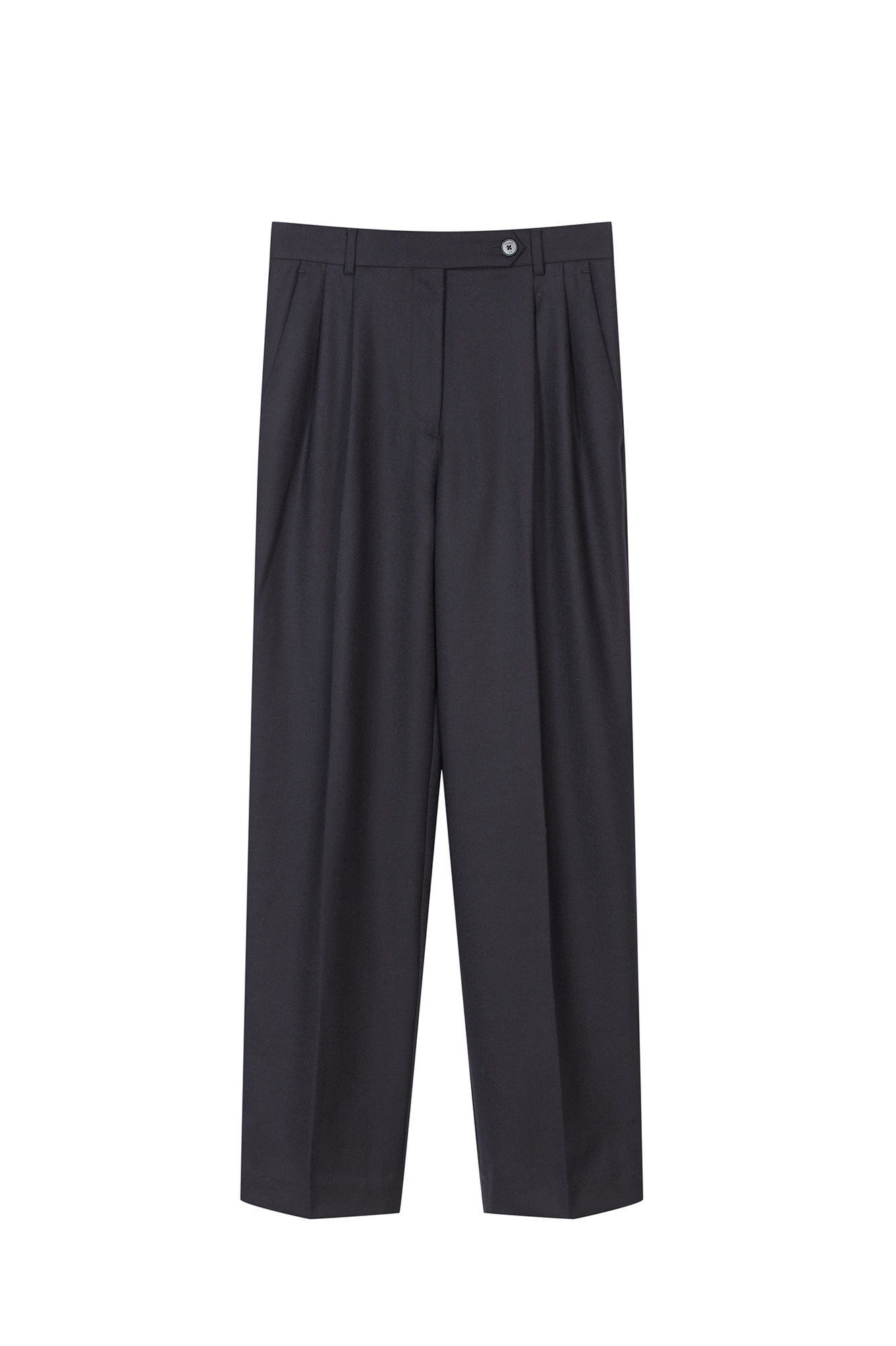 WOOL SUIT TROUSERS IN BLACK