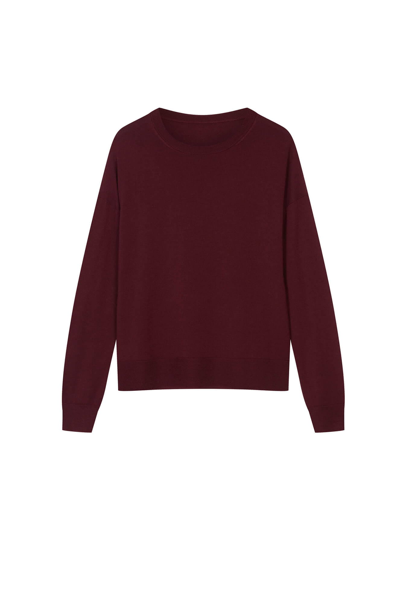 WEŁNIANY SWETER BURGUNDY